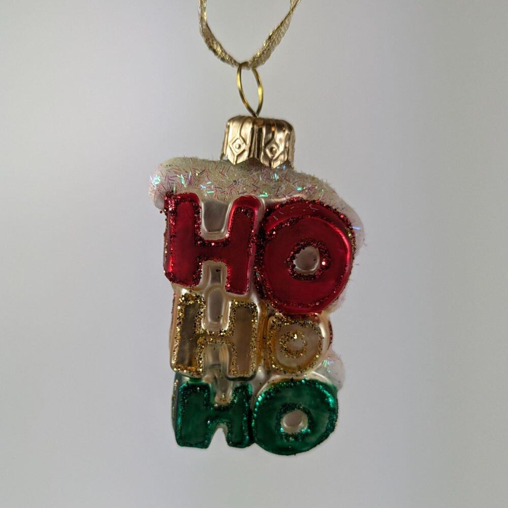 4 Mouth Blown Christmas Ornaments 2.5" Sleigh North Pole Cottage Santa Holiday - Picture 11 of 15